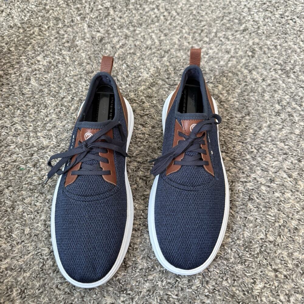 Cole Haan Grandsport Journey Men 10 Sneakers Shoes Navy Blue Woodbury Knit READ